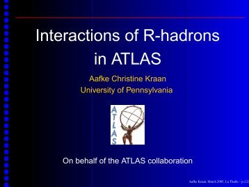 Interactions of R-hadrons in ATLAS