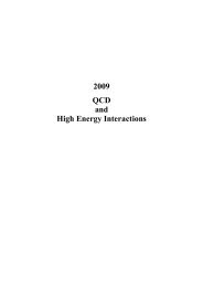 2009 QCD and High Energy Interactions - Rencontres de Moriond ...