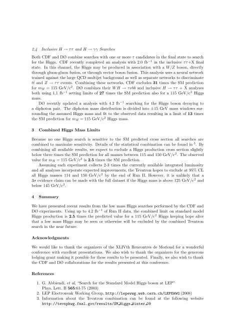 2009 QCD and High Energy Interactions - Rencontres de Moriond ...