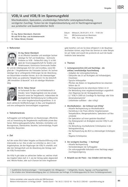 2. Halbjahr 2011 ibr-online