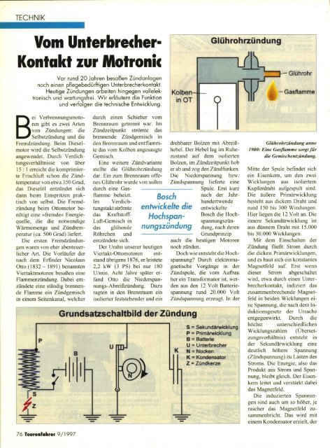 Vom Unterbrecher- Kontakt zur Motronic - Mormon Bikers