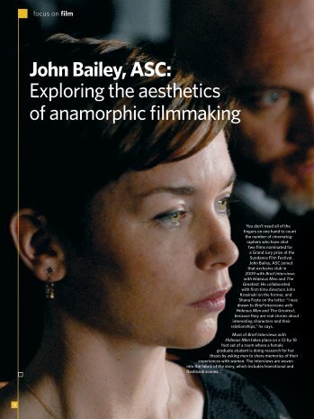 John Bailey, ASC: Exploring the aesthetics of anamorphic ... - Kodak