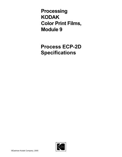 films and process sequence ... - Kodak