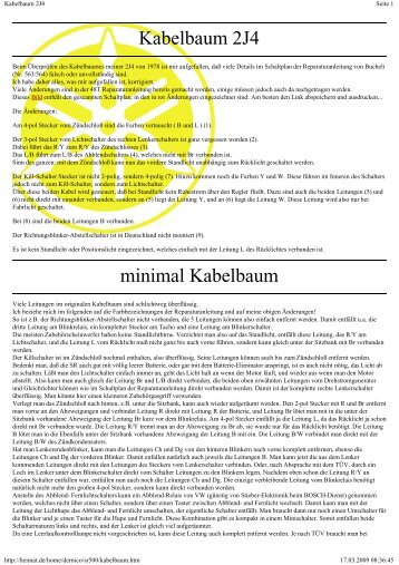 Kabelbaum 2J4 minimal Kabelbaum - Der Motorang