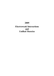 2009 Electroweak Interactions and Unified Theories - Rencontres de ...