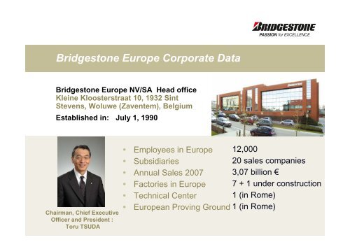 An introduction to Bridgestone Europe - MotorShow