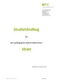 Studiehåndbog for den pædagogiske diplomuddannelse i Idræt