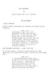 The Apartment by Billy Wilder and I.A.L. Diamond - Movies-Scripts.net