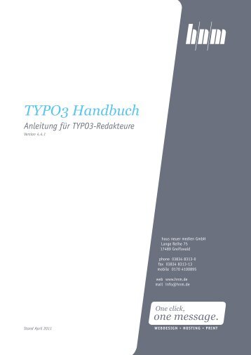 TYPO3 Handbuch