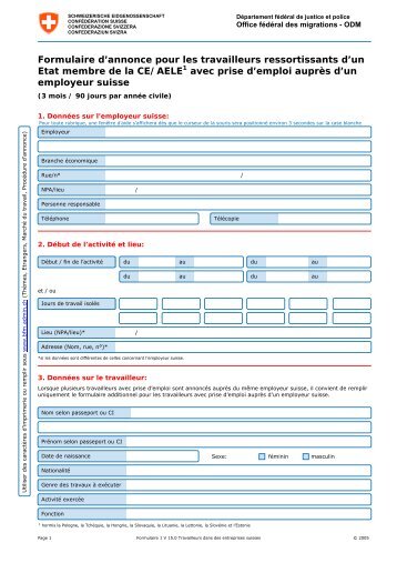 Formulaire d'annonce pour un emploi de moins - Commune d ...