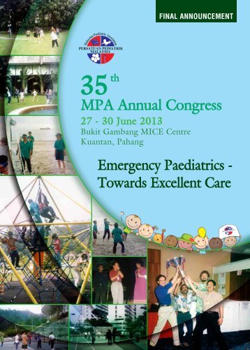 35 Annual Congress - Cover New - Malaysian Paediatric Association