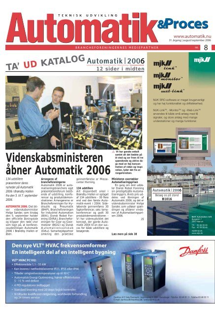 Videnskabsministeren åbner Automatik 2006 - Teknik og Viden
