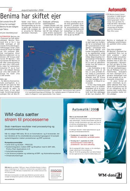 Videnskabsministeren åbner Automatik 2006 - Teknik og Viden