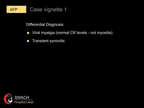 Acute Flaccid Paralysis - Malaysian Paediatric Association