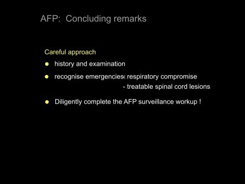 Acute Flaccid Paralysis - Malaysian Paediatric Association