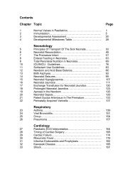 Contents Chapter Topic Page Neonatology Respiratory Cardiology