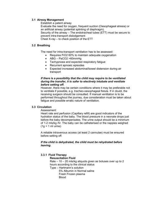 Contents Chapter Topic Page Neonatology Respiratory Cardiology