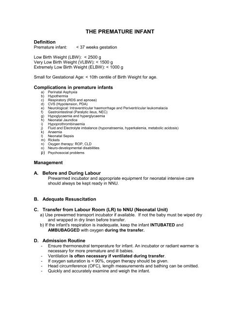 Contents Chapter Topic Page Neonatology Respiratory Cardiology