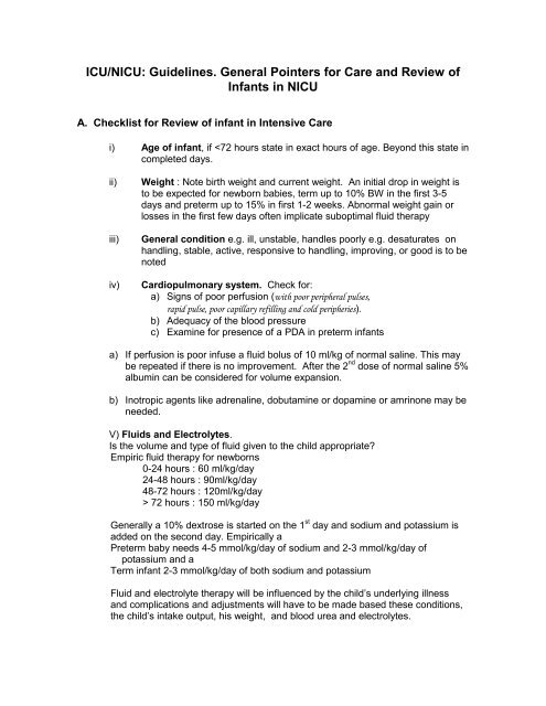 Contents Chapter Topic Page Neonatology Respiratory Cardiology