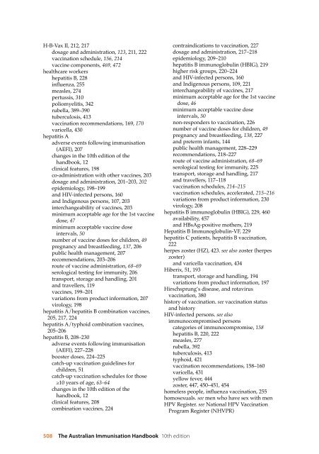 The Australian Immunisation Handbook 10th Edition 2013