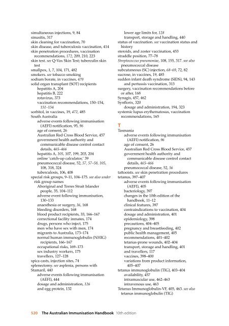 The Australian Immunisation Handbook 10th Edition 2013