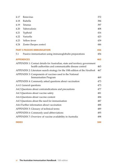 The Australian Immunisation Handbook 10th Edition 2013