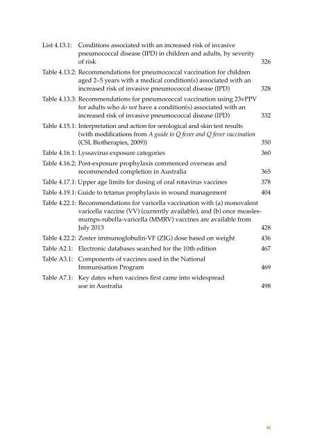 The Australian Immunisation Handbook 10th Edition 2013