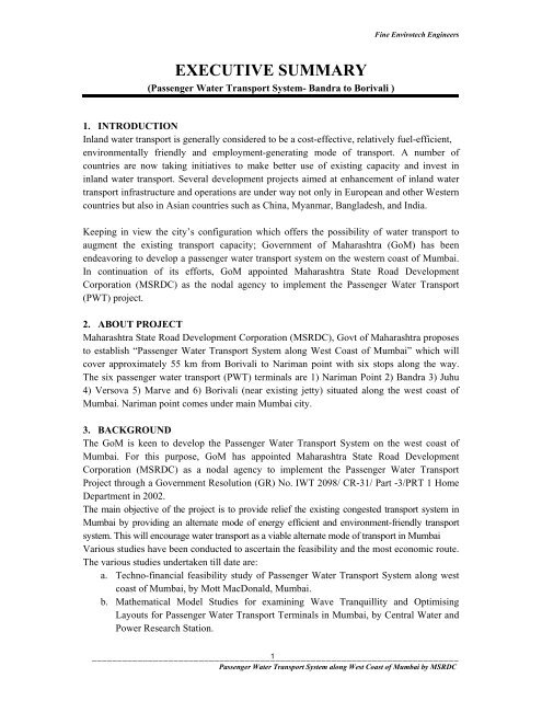 EXECUTIVE SUMMARY Maharashtra Pollution Control Board