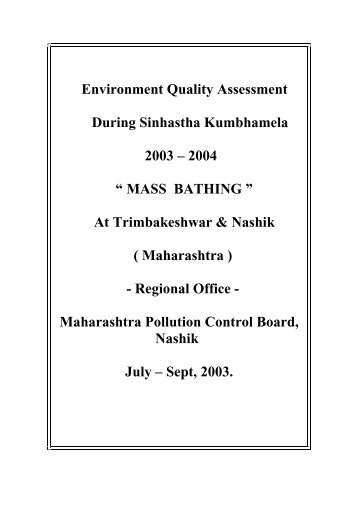 MASS BATHING - Maharashtra Pollution Control Board