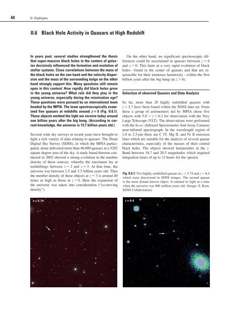 Max Planck Institute for Astronomy - Annual Report 2007