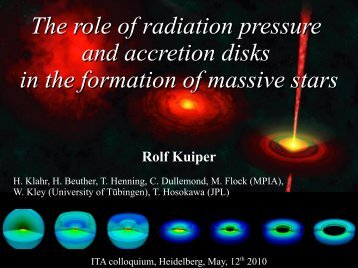 The role of radiation pressure and accretion disks in the formation of ...