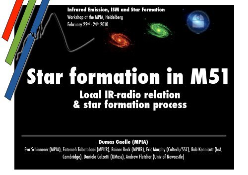 The physics of the star formation process in M51