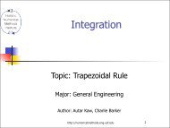 Trapezoidal Rule Integration