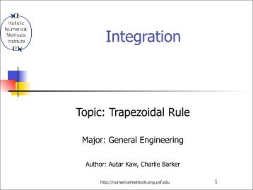 Trapezoidal Rule Integration