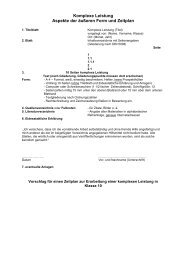 Komplexe Leistung - Aspekte der äußeren Form und Zeitplan 2011 ...