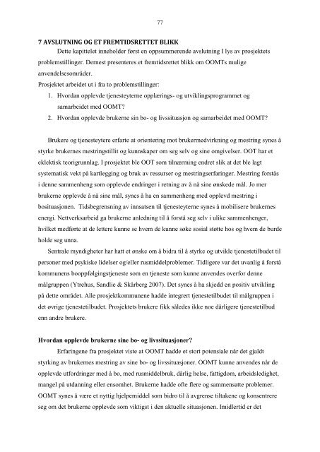 Diakonhjemmet Høgskole Rapport 2011/8 - Nav