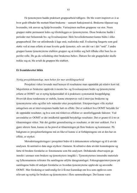 Diakonhjemmet Høgskole Rapport 2011/8 - Nav