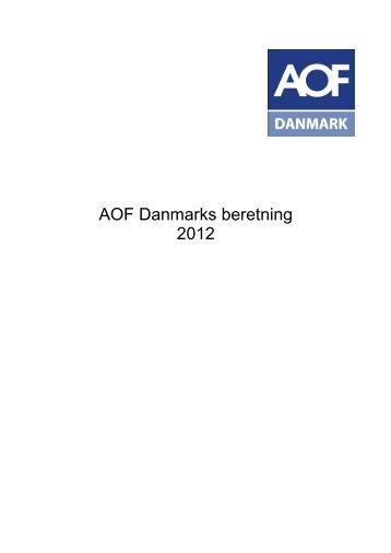 AOF Danmarks beretning 2012