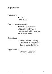 Chart of Text Forms and Genres