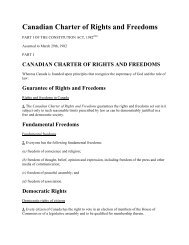 Canadian Charter of Rights and Freedoms