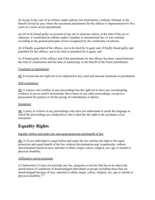 Canadian Charter of Rights and Freedoms