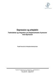 Depression og arbejdsliv