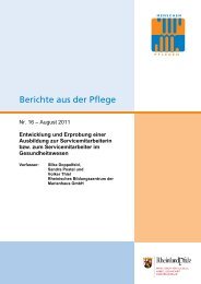 Entwicklung und Erprobung einer Ausbildung zur - msagd - in ...