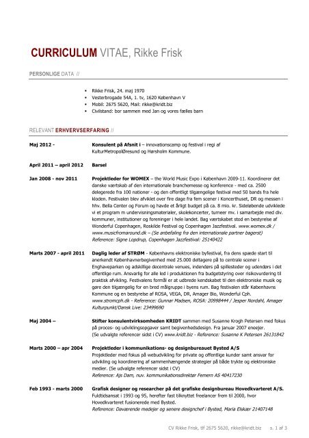 Download CV - kridt