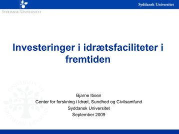 Planlægning for idrætsfaciliteter, Bjarne Ibsen