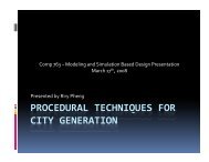 PROCEDURAL TECHNIQUES FOR Q CITY GENERATION - MSDL