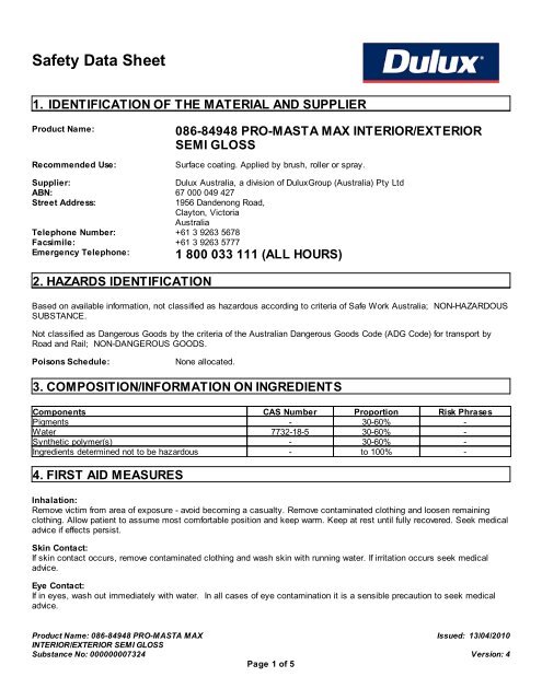 dulux acrylic latex exterior msds Completely naked jessica alba