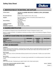levene architect series ultra low sheen acrylic - MSDS