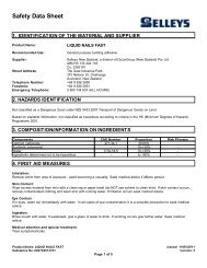 liquid nails fast - MSDS