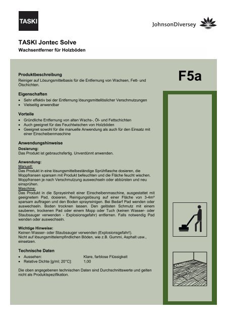 F5a TASKI Jontec Solve - Diversey